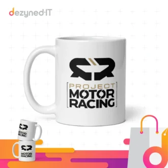 Project Motor Racing White Glossy Mug