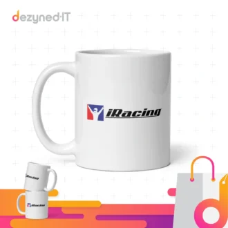 iRacing White Glossy Mug